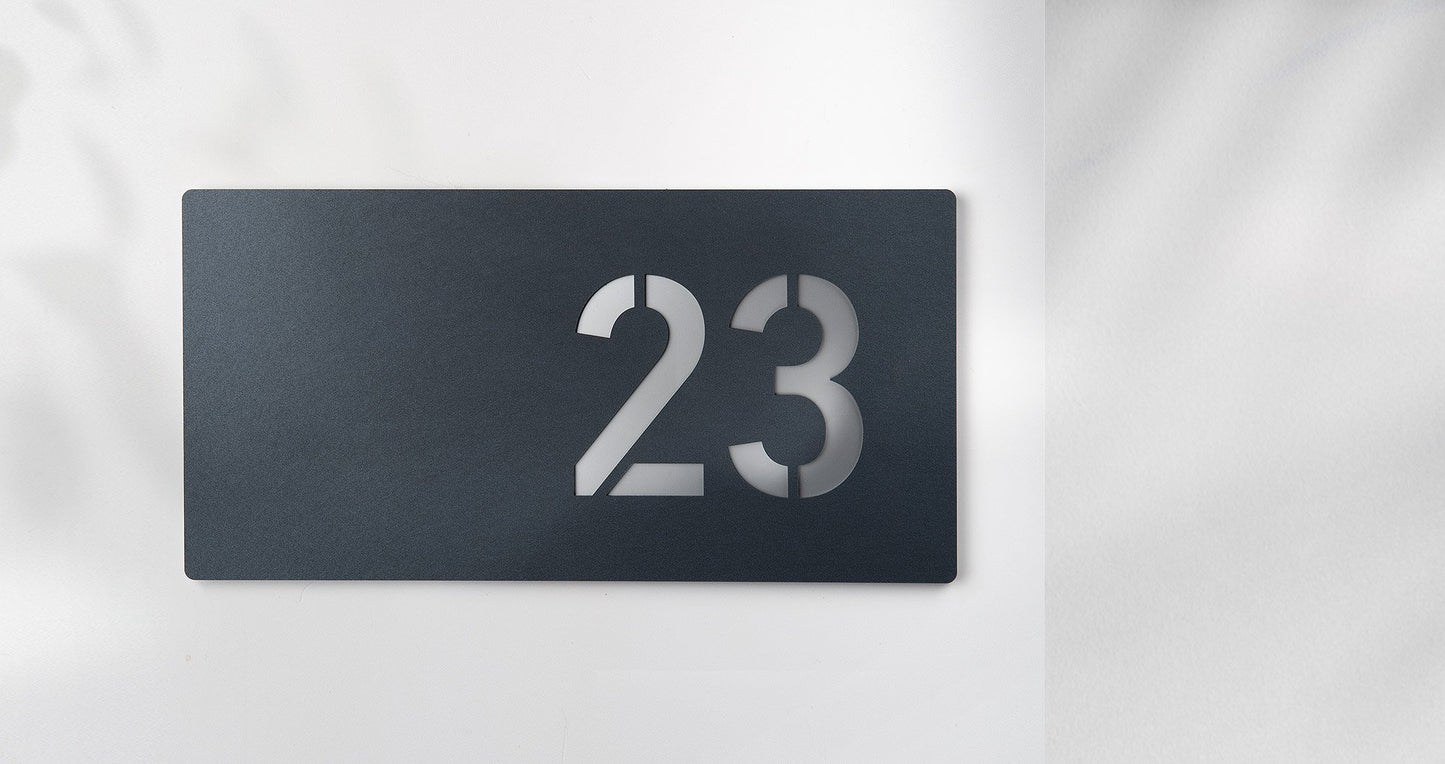 Lettere e numeri civici moderni sagomati in 3D