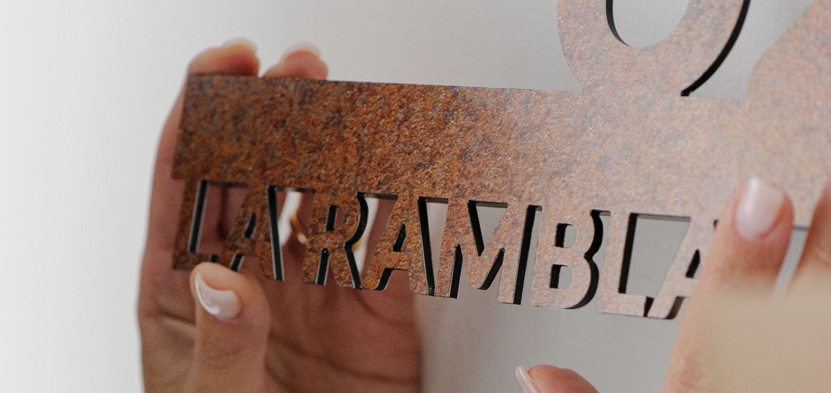 Numero civico in alluminio finitura Corten