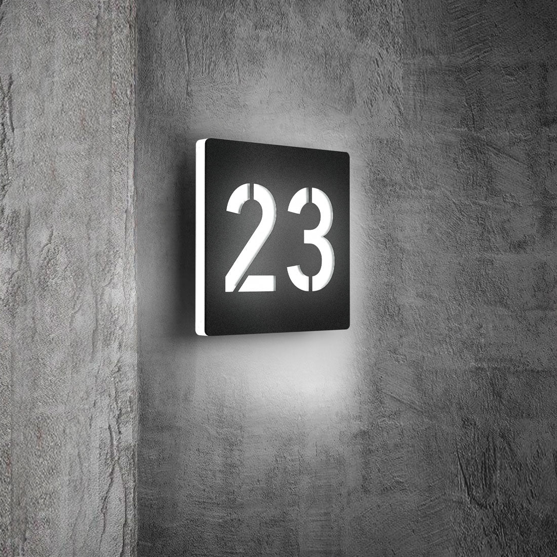 Numero civico luminoso Lux Square