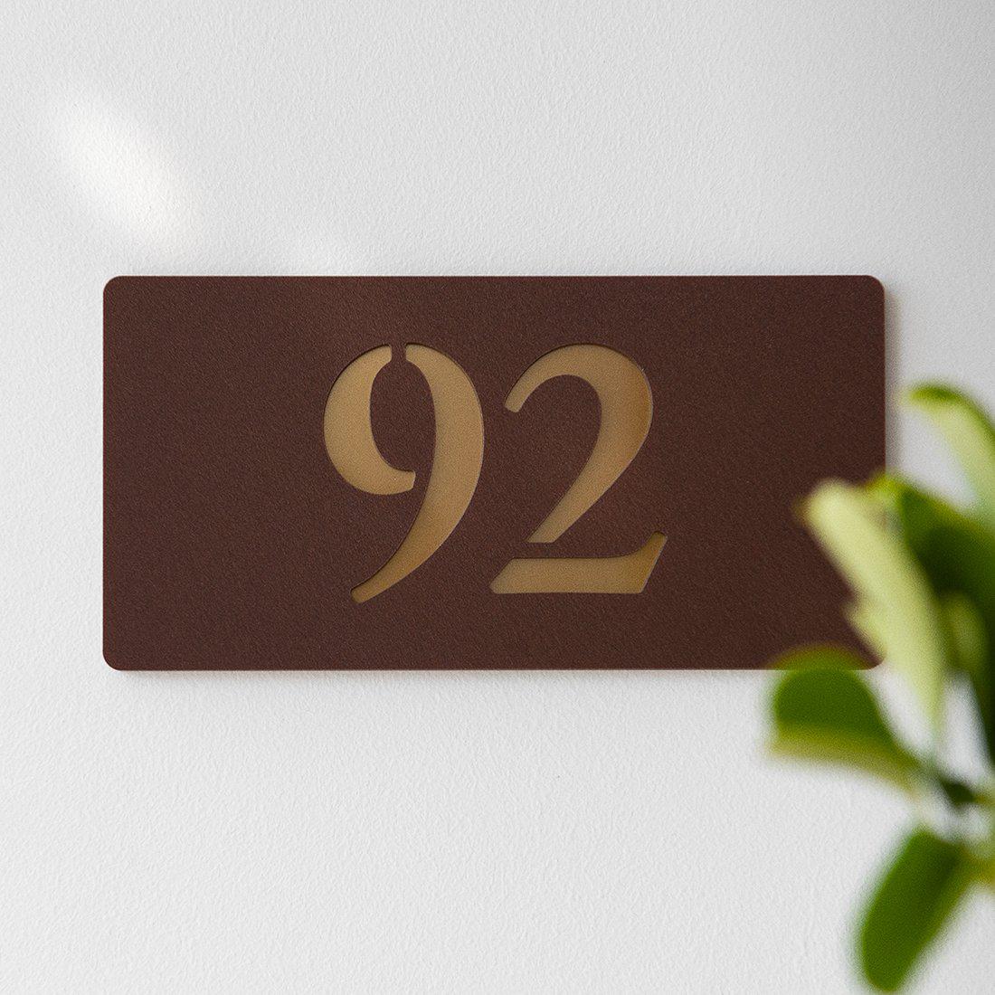 Numeri civici da esterno moderni. Stone Horizontal