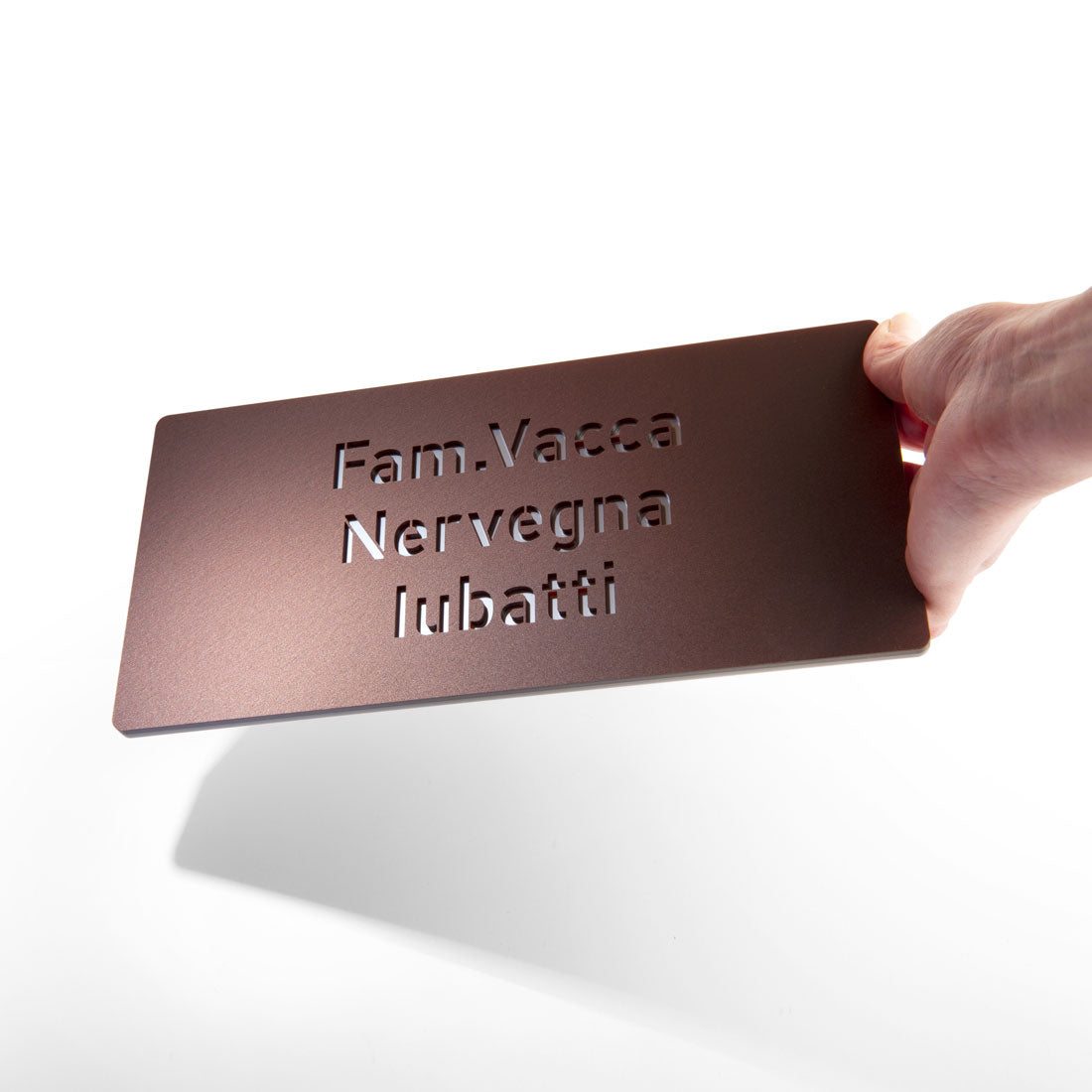 Targhetta nomi e testi modello Stencil Horizontal