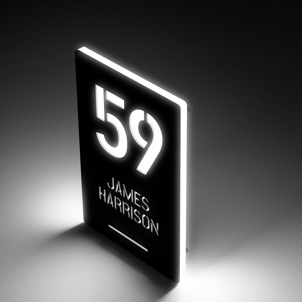 Numero civico e testo con luce a LED: LuxVertical