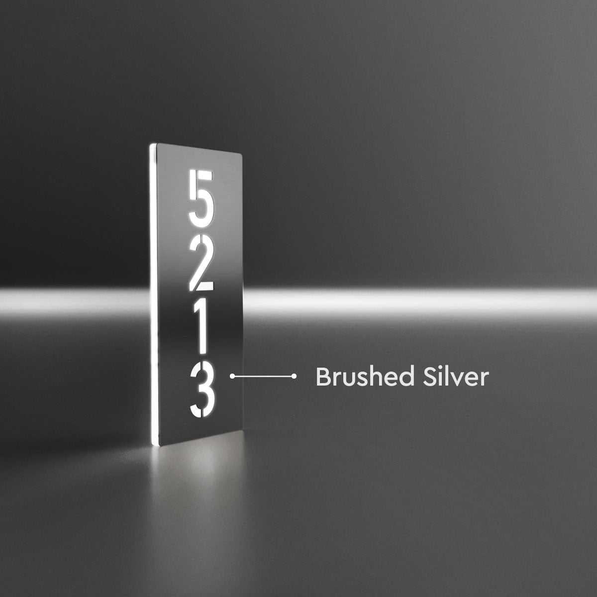 Numero civico luminoso moderno Lux M1 Silver