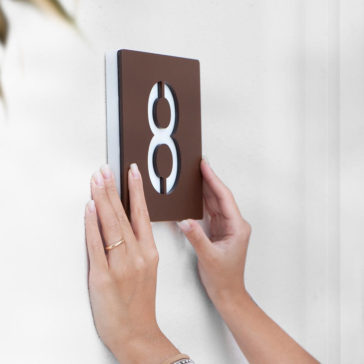 Numero civico luminoso modello Lux Square