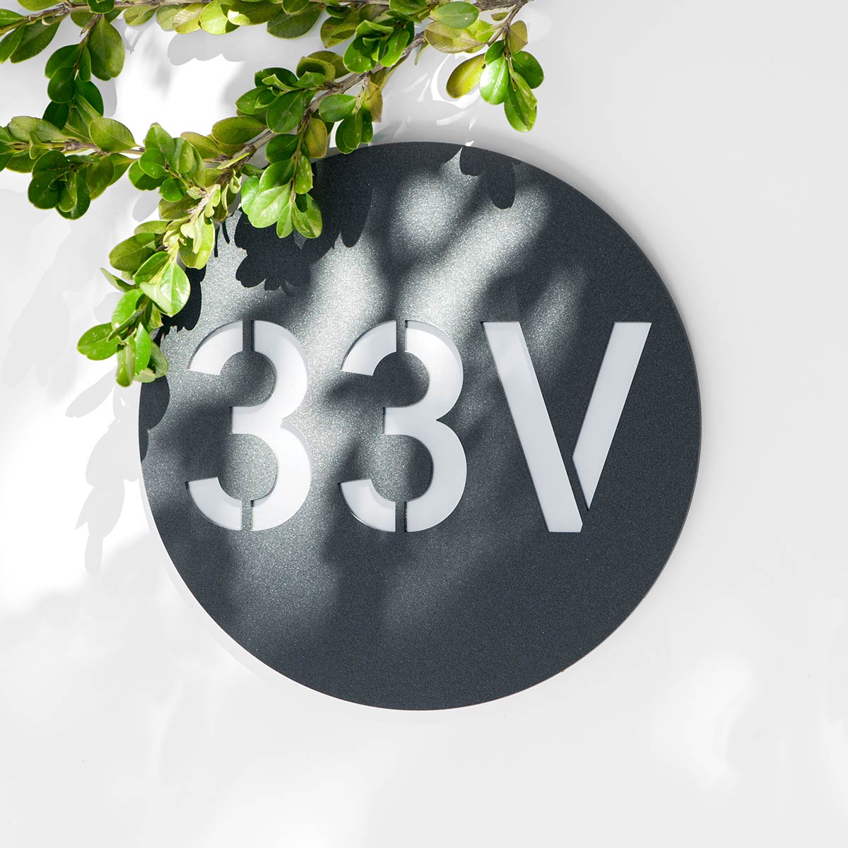 Numero civico modello Stencil Round per ingresso