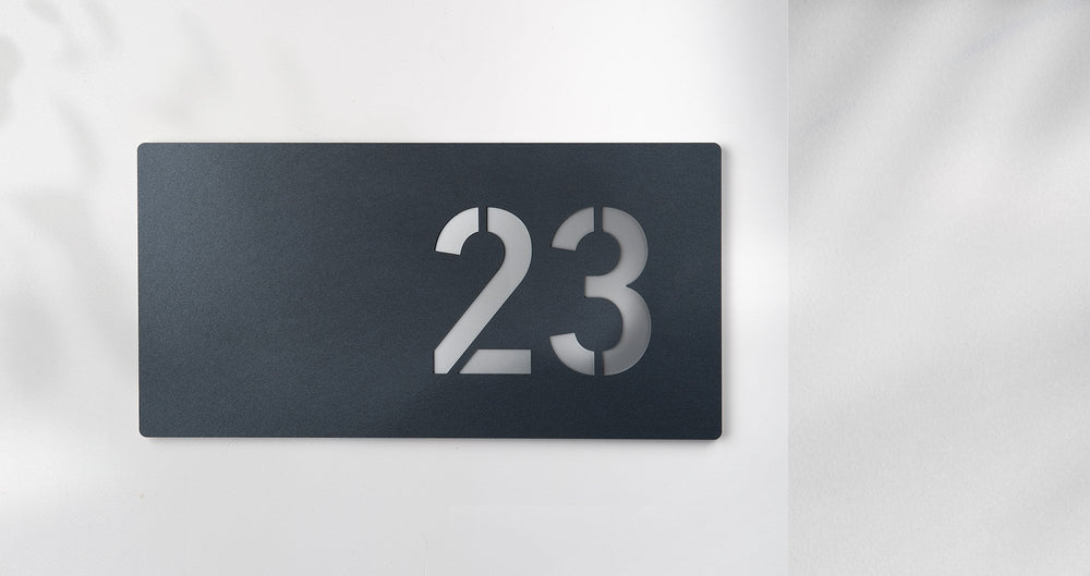 Graviers Design Targhetta Numero Civico In Acciaio Inox V2A 200 X 110