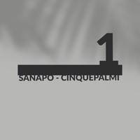 Numero civico e testo sagomato: Modello Line 02