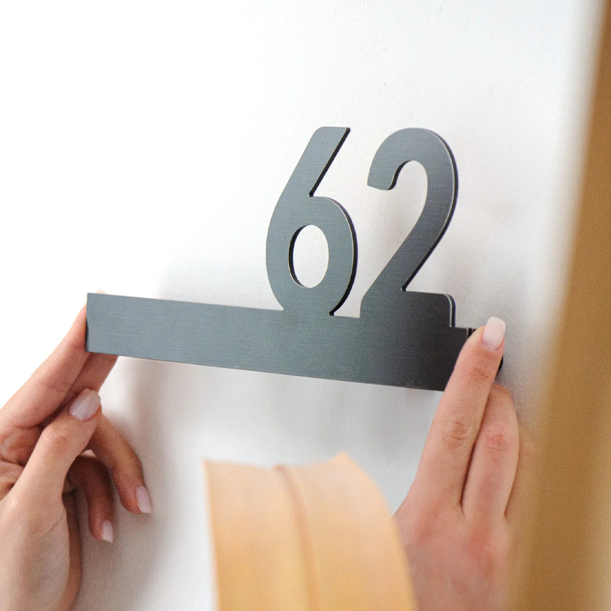 Numero civico in alluminio Antracite spazzolato