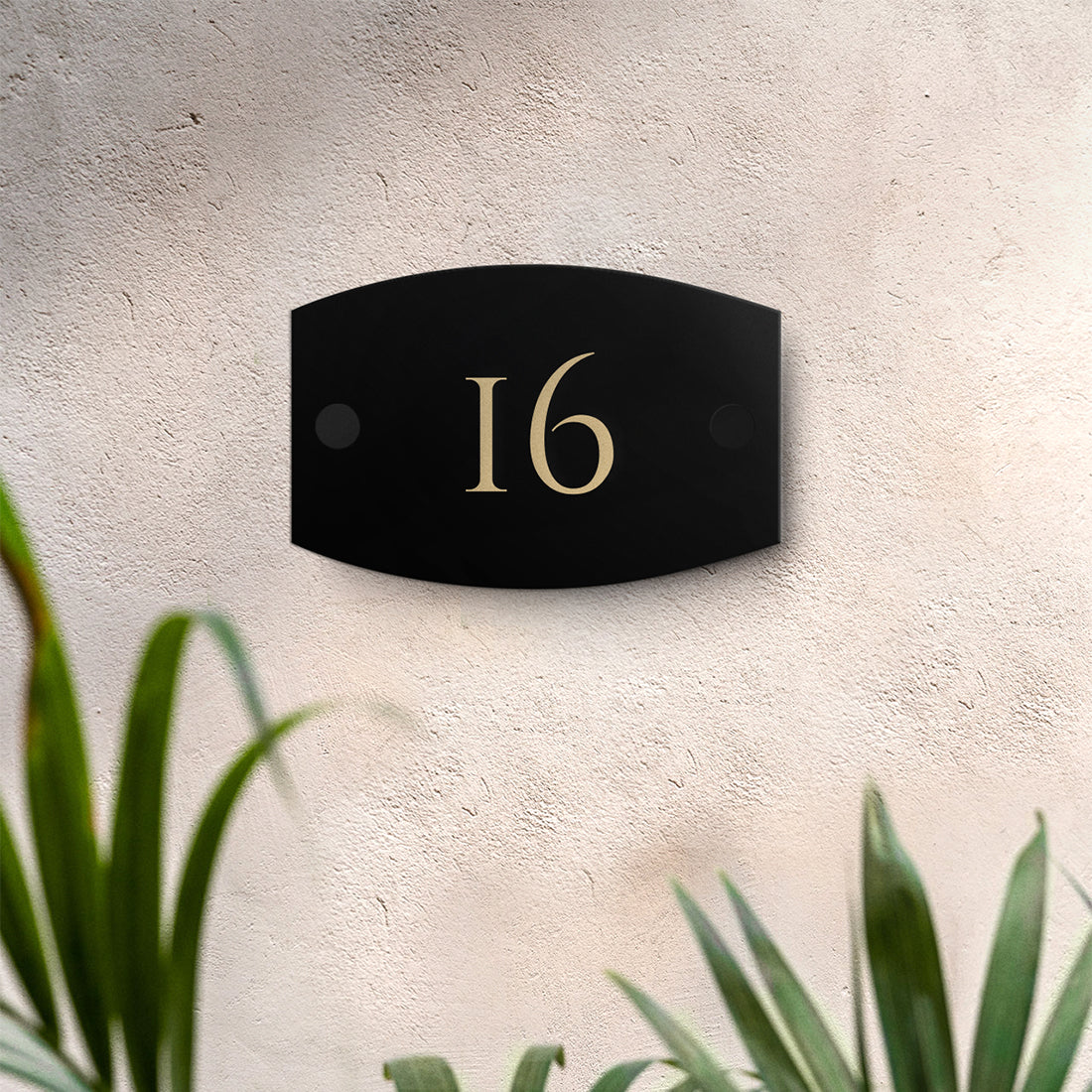 Numero civico in alluminio modello Noir 001
