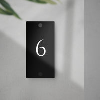 Hausnummernschilder aus Aluminium, Modell Noir Vertical