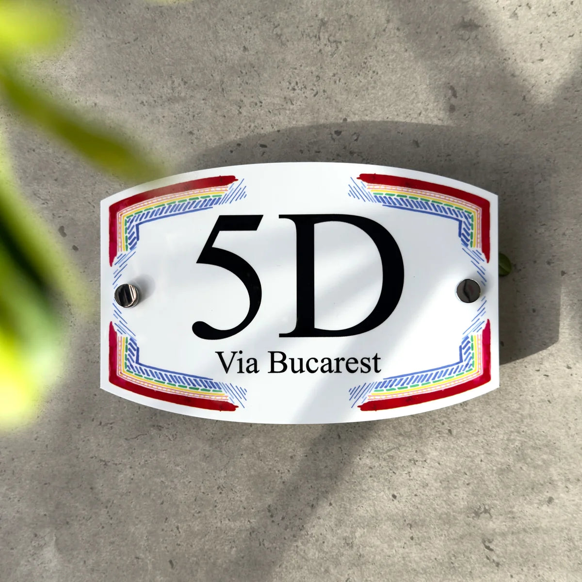 Numero civico in alluminio modello Larimar 001