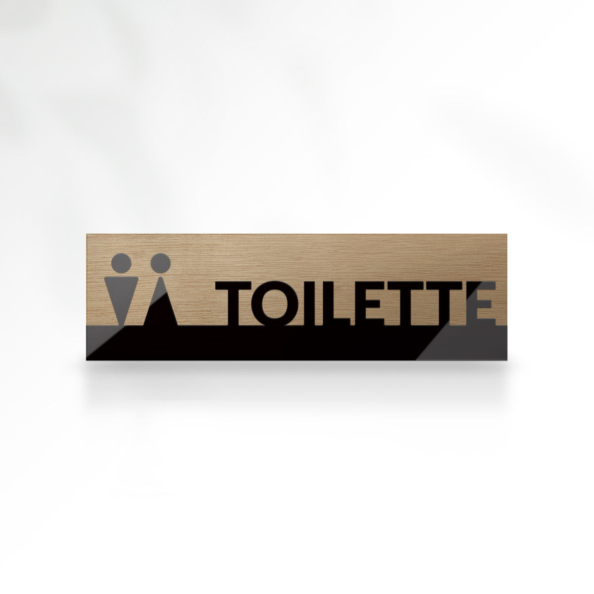 
                  
                    The sign with text and pictogram: toilette 
                  
                