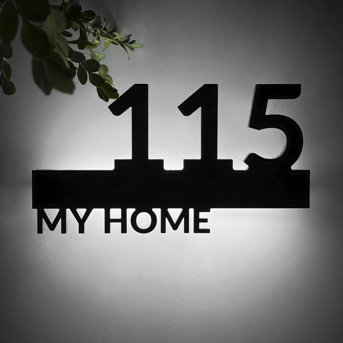 Numero civico luminoso Line Ray 02 - Cool LED light