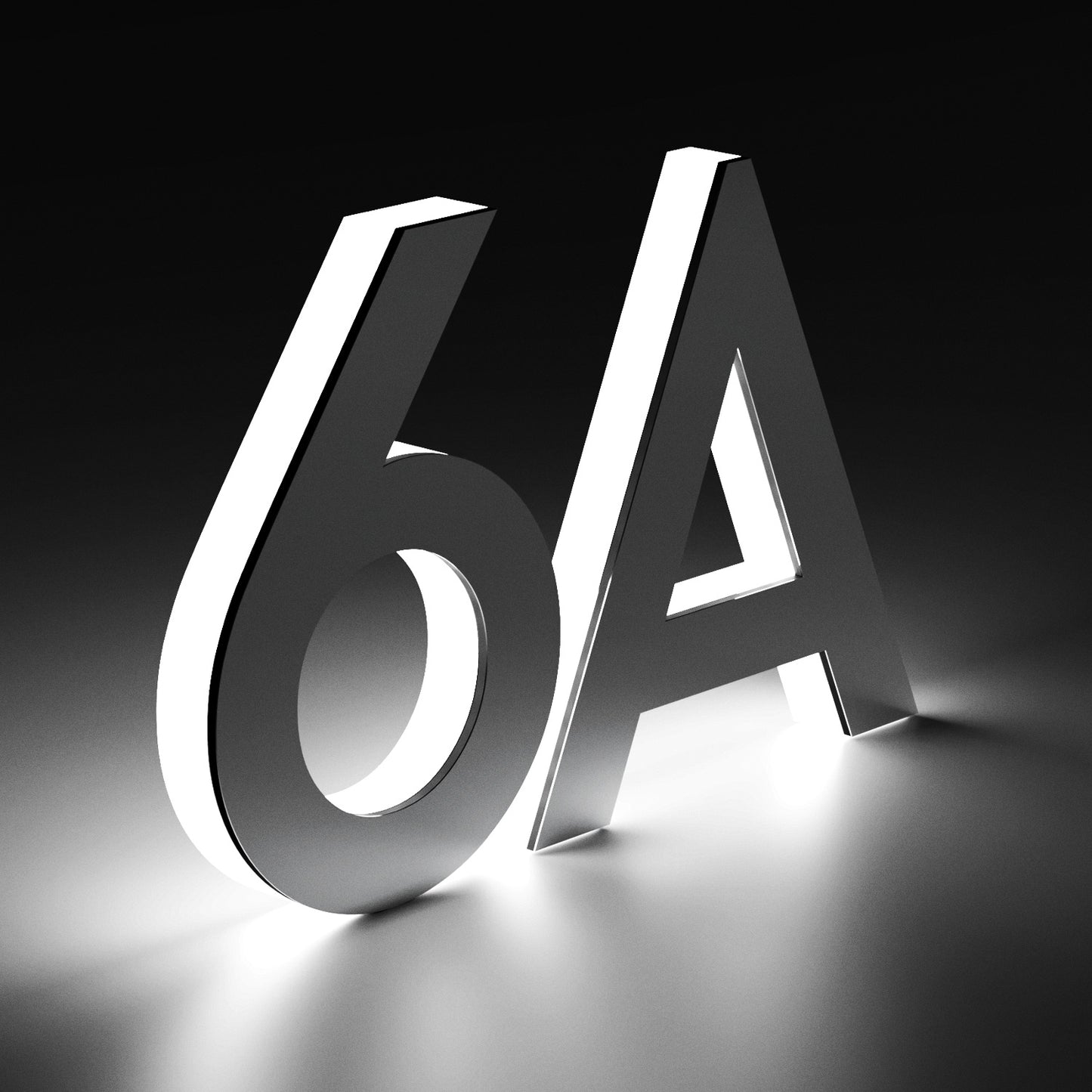 Numeri e lettere luminosi 3D