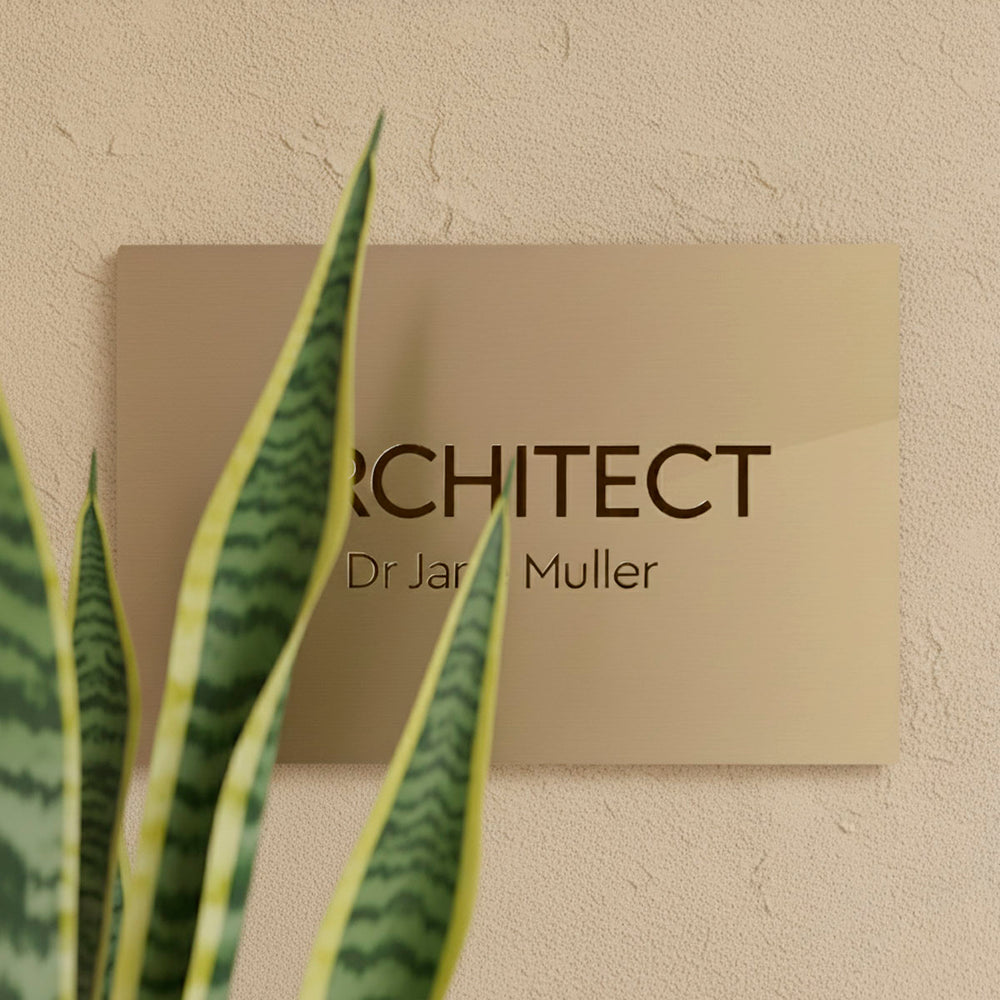 Targhe in Ottone Personalizzate con Incisione e Smaltatura – Interni ed Esterni. Targa per studi tecnici e uffici di architettura