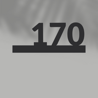 Numéro de maison en forme: Modèle Ligne 01