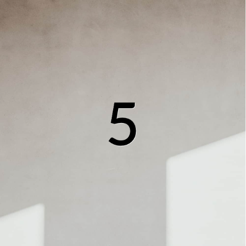 Numero civico 3D singolo finitura Black