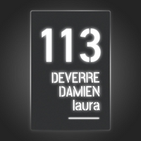 Numéro de maison lumineux: LuxVertical