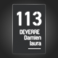 Numéro de maison lumineux: LuxVertical