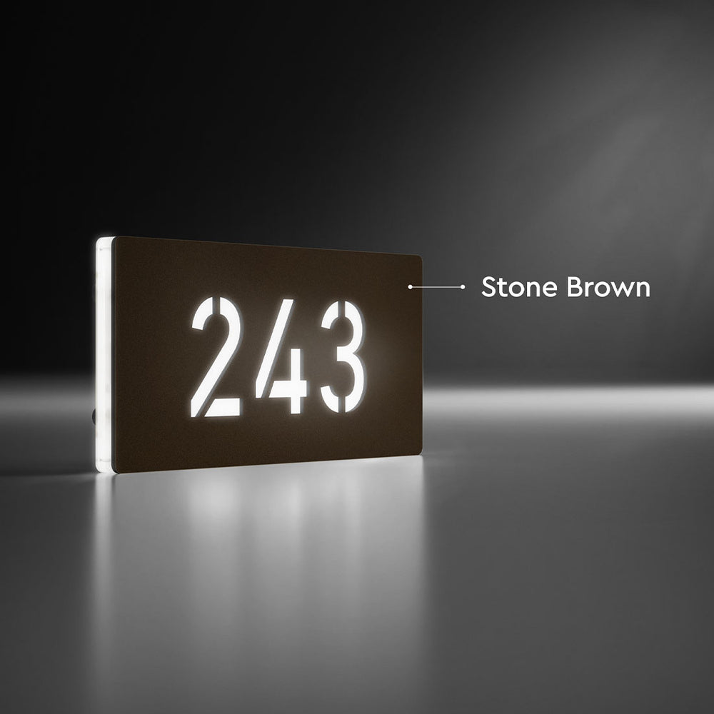 
                  
                    Numero civico luminoso: Lux Horizontal Stone Brown
                  
                