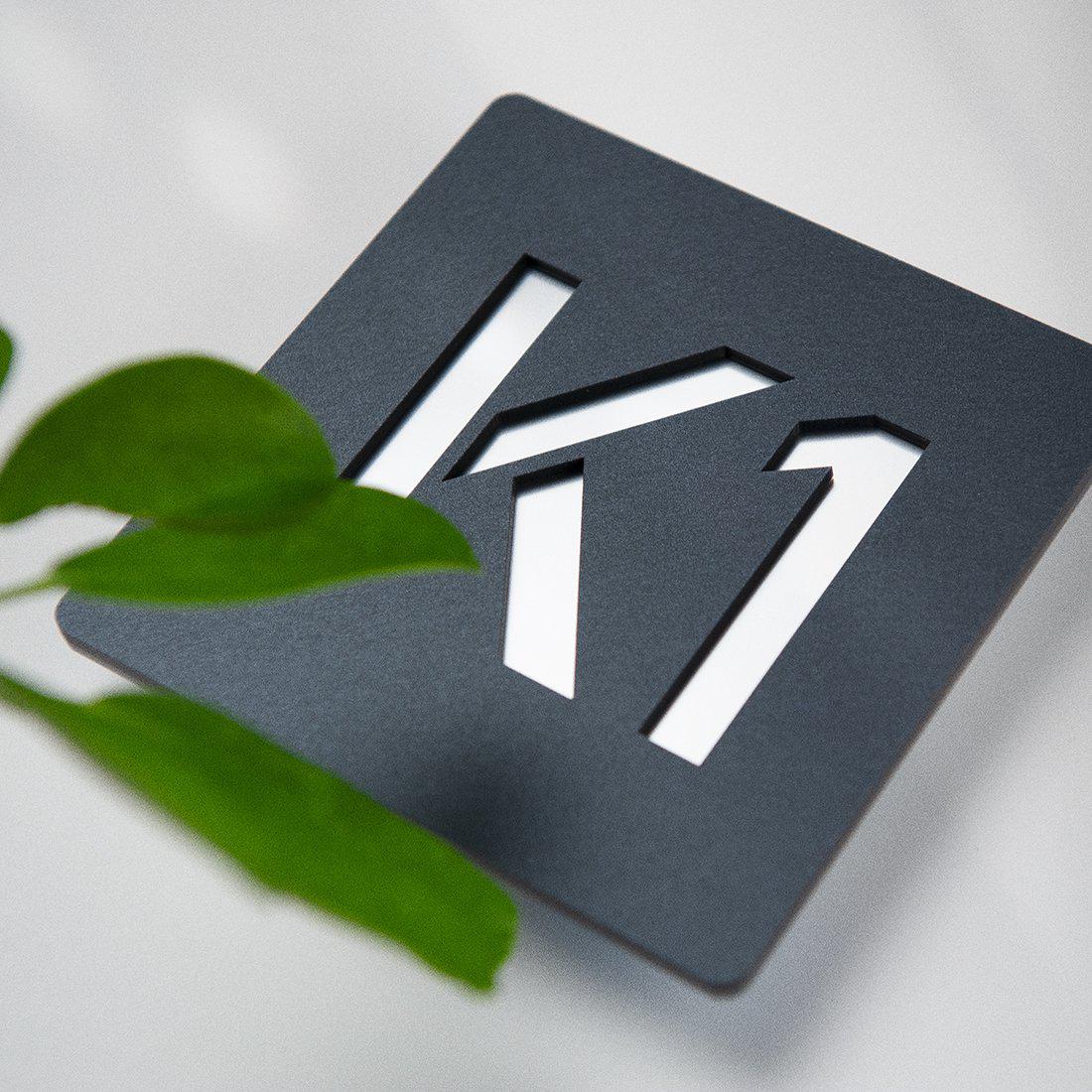 Numero civico design moderno formato quadrato