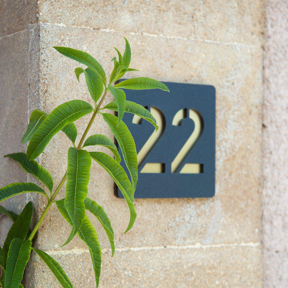 Número de casa personalizado en formato cuadrado moderno – NumberFix