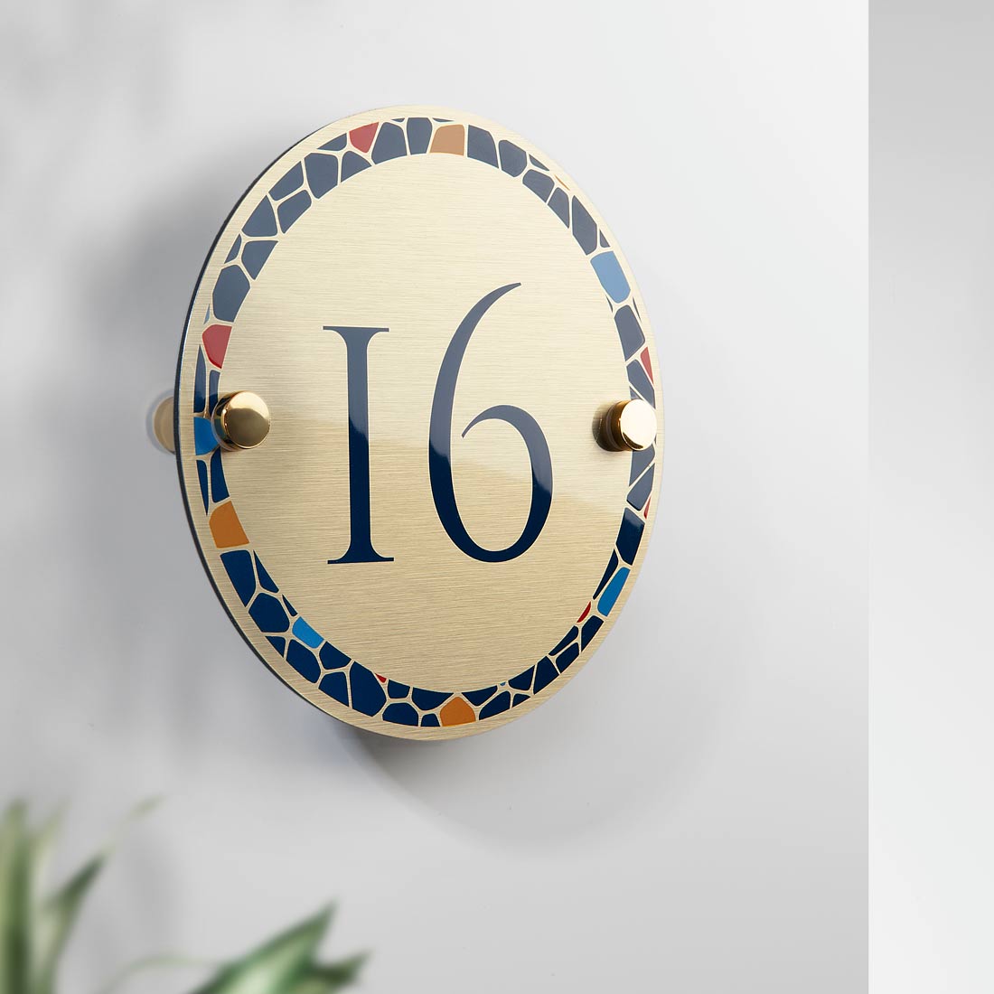 Numero civico in alluminio Larimar Round