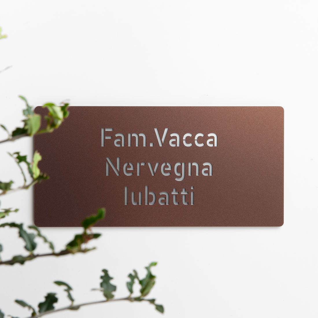 Targhette porta con nome e cognome modello Stencil Horizontal