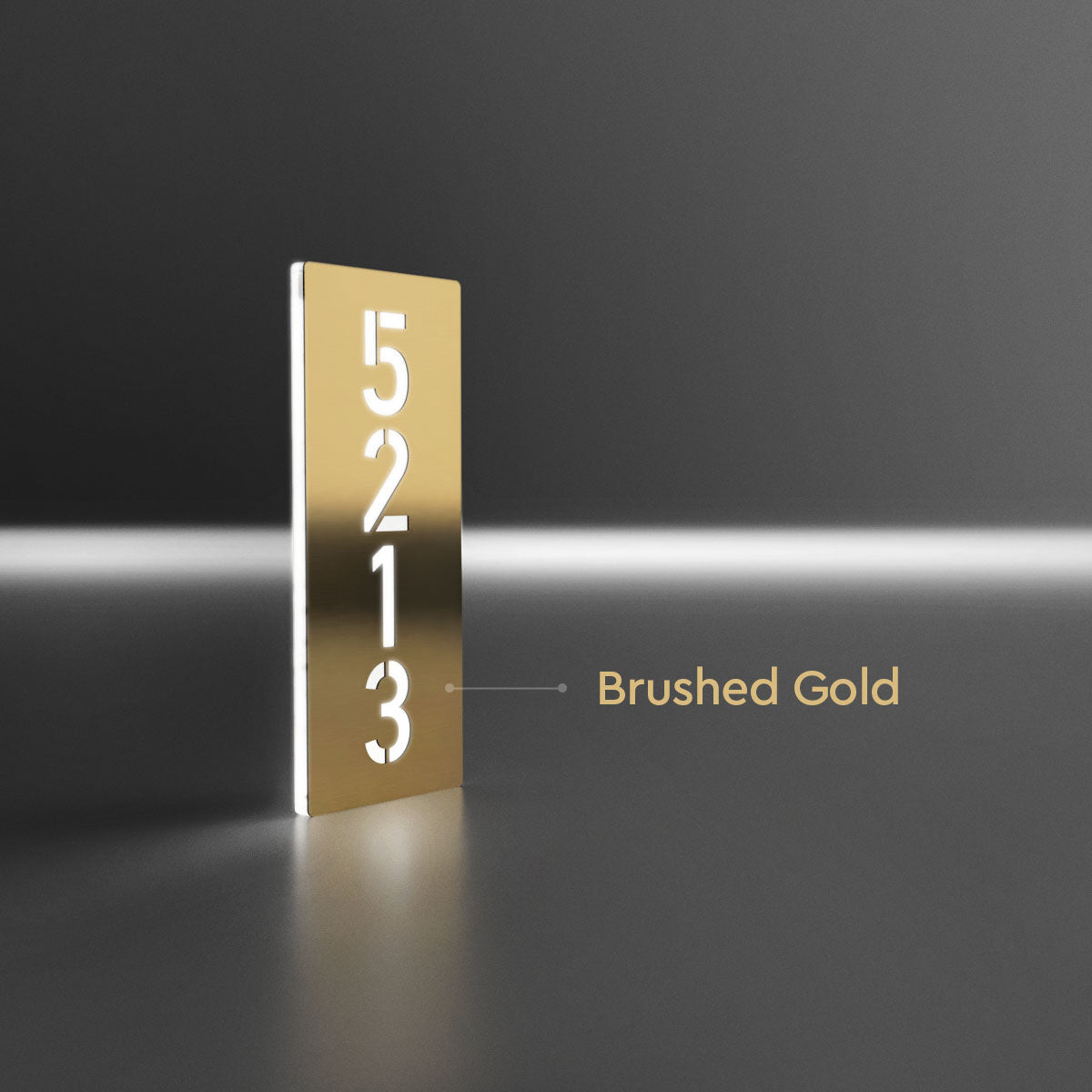 Numero civico luminoso moderno Lux M1 Gold