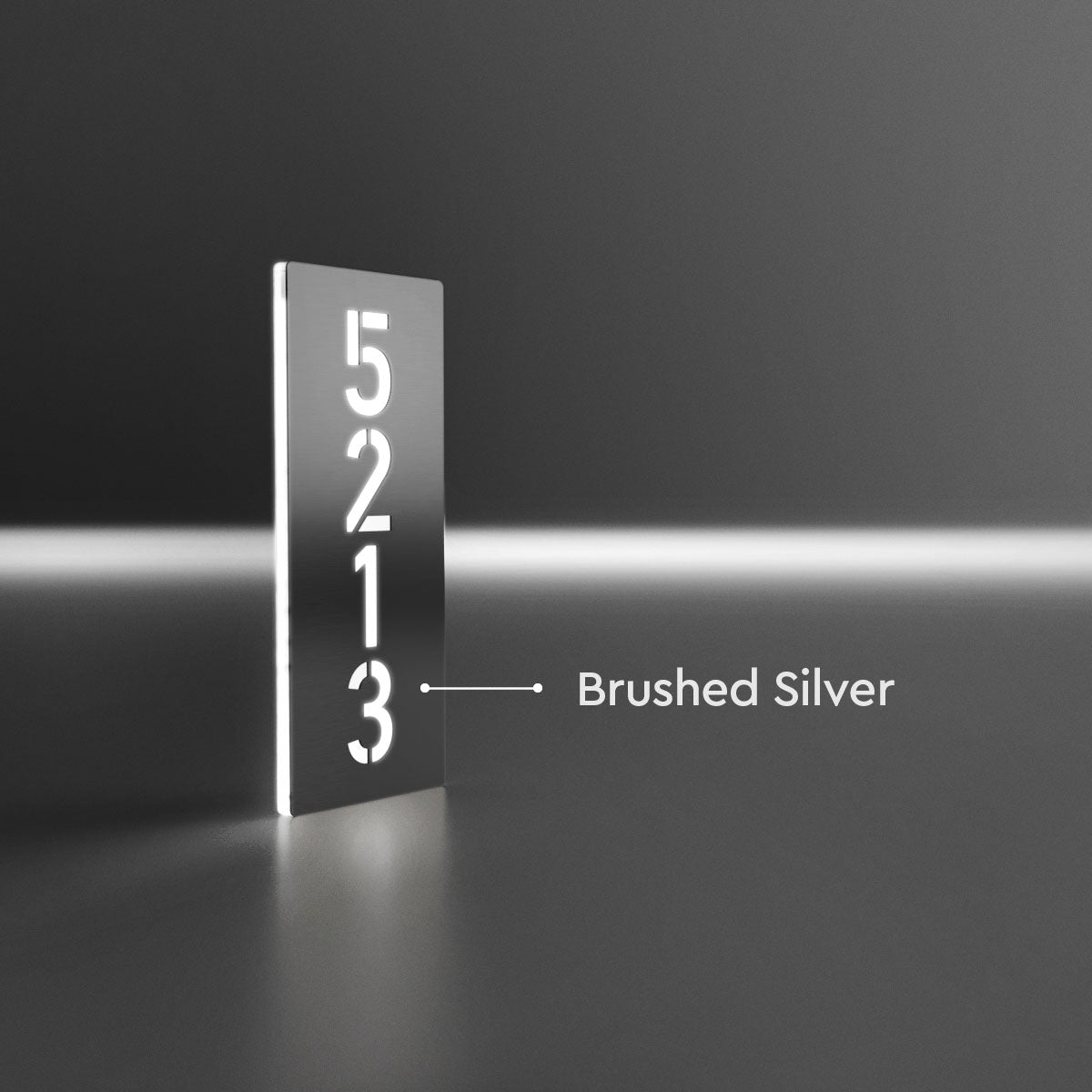 
                  
                    Numero civico luminoso moderno: Lux M1 Silver
                  
                