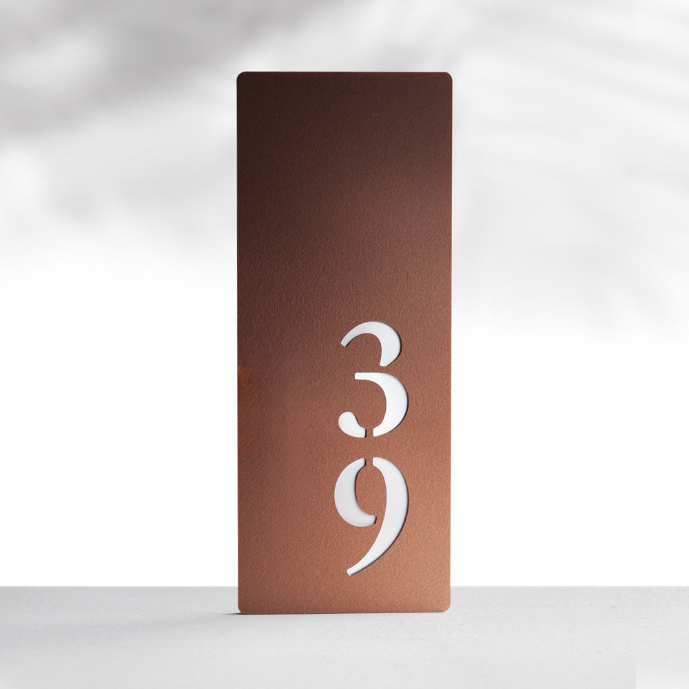 Placa de número de casa: Piedra Vertical M2 – NumberFix